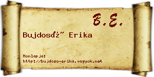 Bujdosó Erika névjegykártya